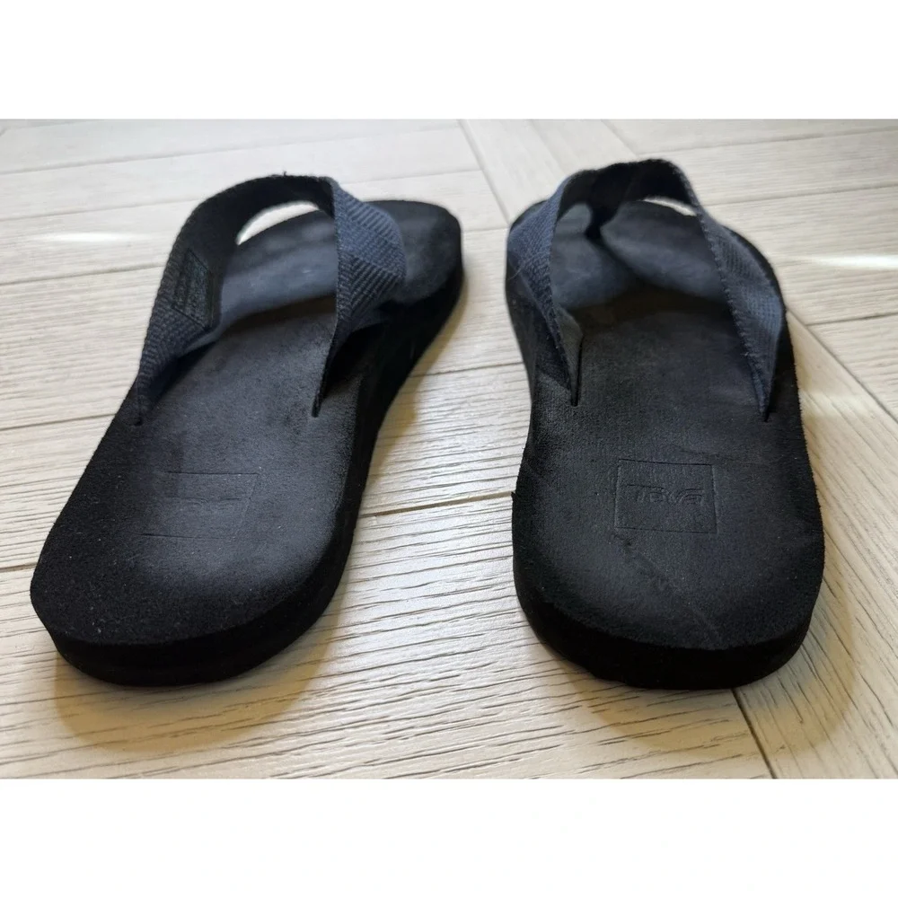 Teva Men's Mush Black Lightweight Comfort Outdoor Thong Flip Flop Sandals Size 9